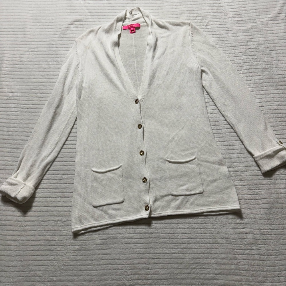 Lilly Pulitzer Size:S  Ivory Button-Up Cardigan